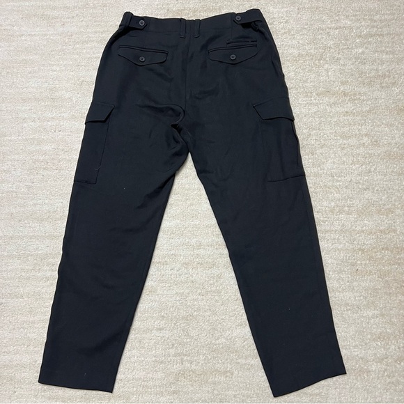 Club Monaco Unisex Cargo Pants Black Polyester and Wool Blend Size 32X26 - Picture 4 of 8